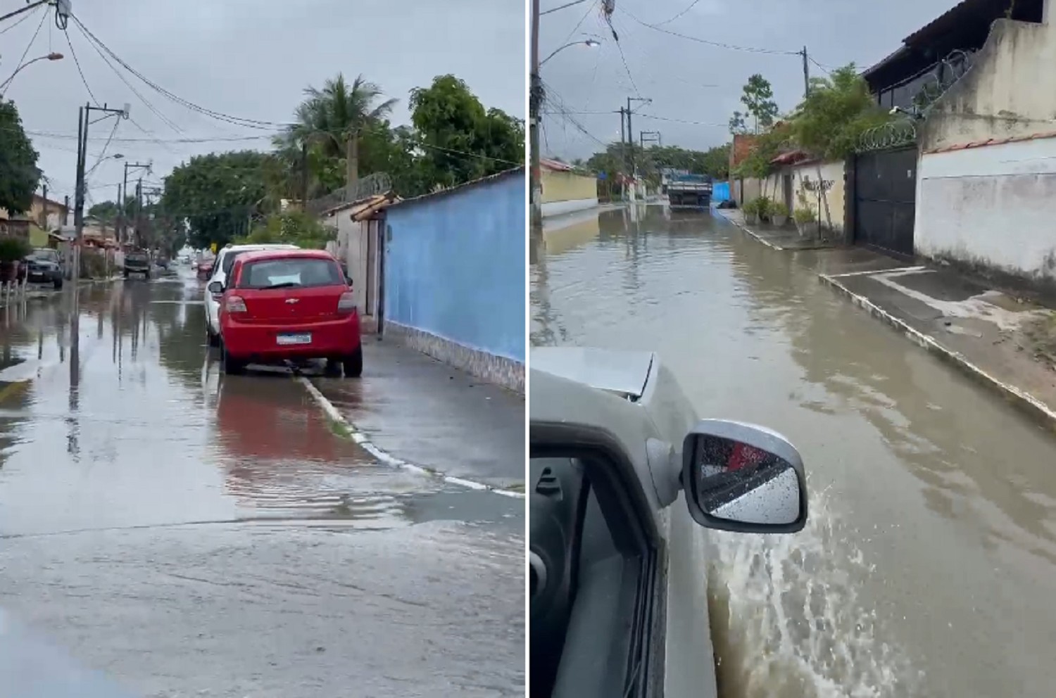 Chuva deixa duas famílias desabrigadas em Maricá 