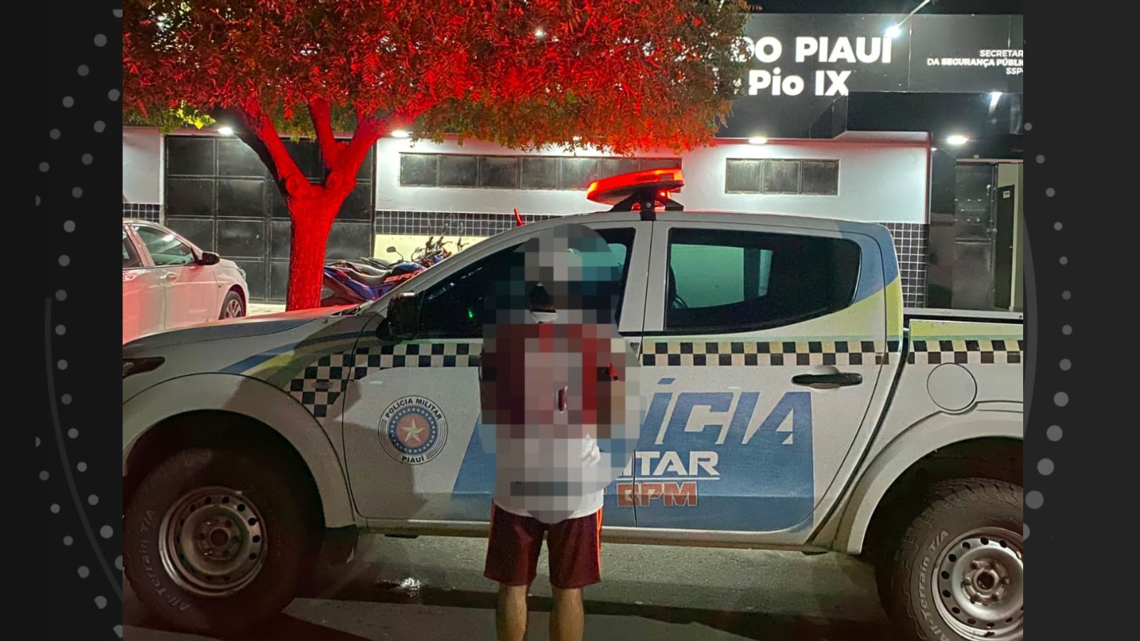 Homem é detido após vizinha denunciá-lo por invadir casa para vê-la trocando de roupa em Pio IX