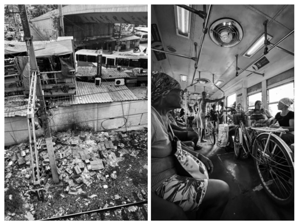 A Câmara Municipal do Rio inaugura a exposição “Caos nos Trilhos”, que reúne imagens e vídeos sobre a precariedade da infraestrutura da Supervia — Foto: Divulgação