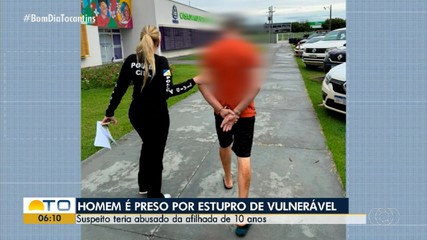 Homem é preso suspeito de abusar de afilhado em Palmas