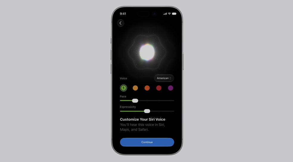 A nova Siri AI também vai permitir ajustes no tom e na velocidade da voz — Foto: Reprodução