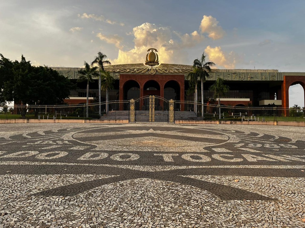 Palácio fica no centro da praça e reflete cultura e história tocantinense — Foto: Divulgação/Vilma Nascimento