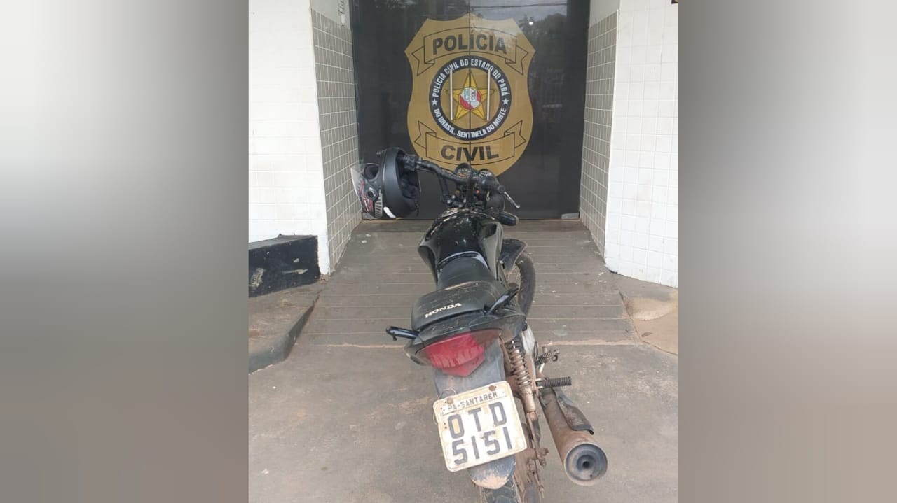 Criminosos roubam moto, realizam assaltos e devolvem veículo na casa do proprietário em Santarém