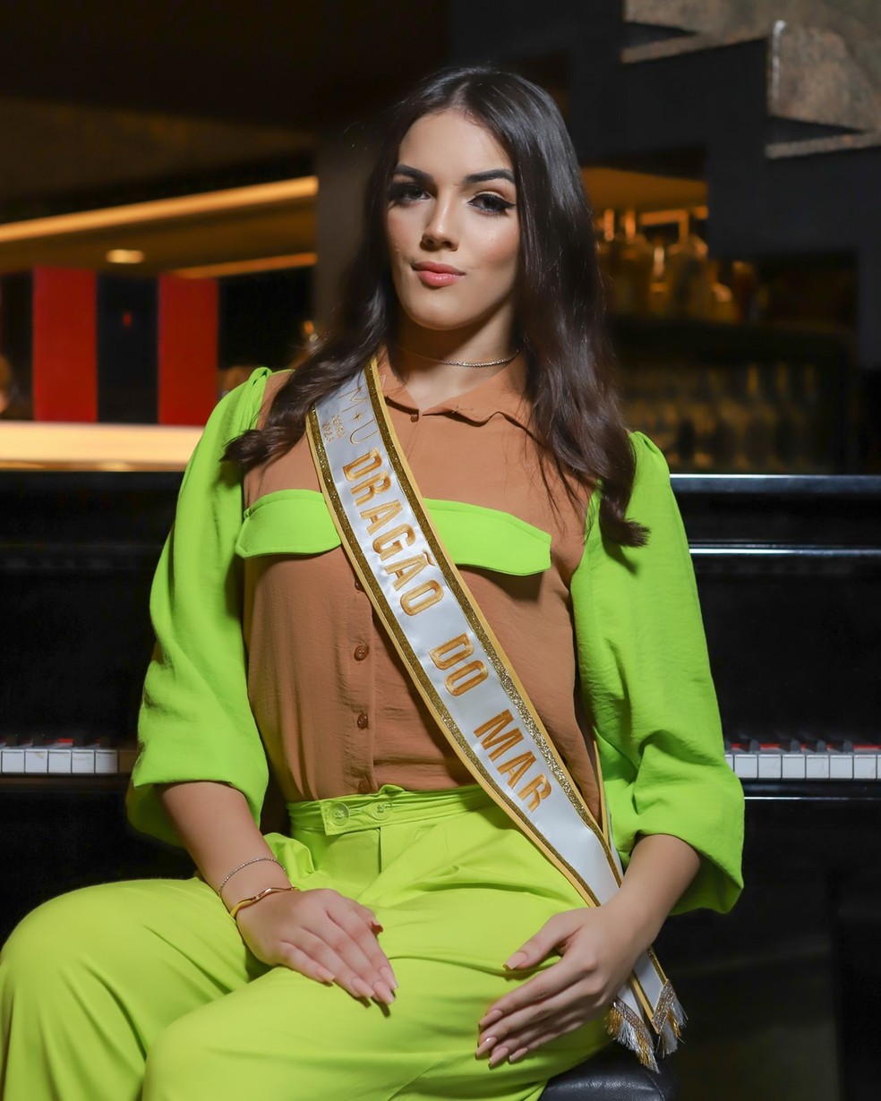 Maria Eduarda Oliveira é a representante do ponto turístico Dragão do Mar no Miss Universo Ceará 2023. — Foto: Álvaro Bravo Júnior/ Divulgação