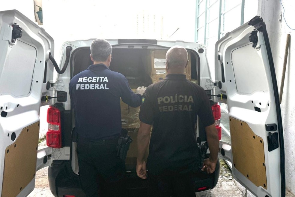 Operação Platinum foi realizada nesta quarta-feira (8), em ação conjunta da Receita Federal e da Polícia Federal — Foto: Receita Federal/Reprodução