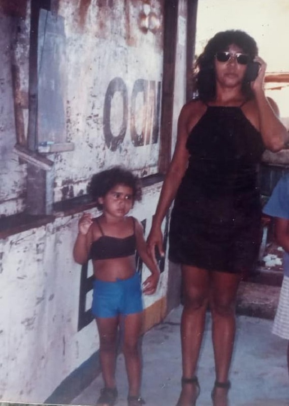 Foto de arquivo de Rejane com a filha Tina Turner — Foto: Cedida