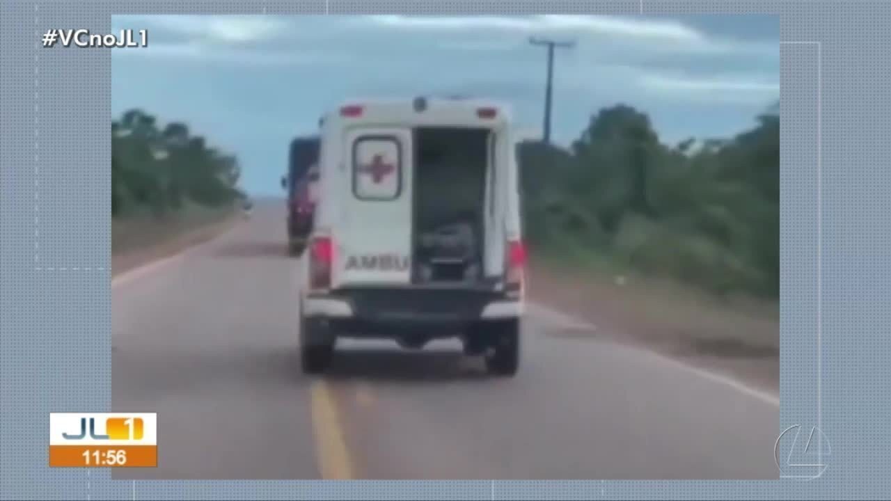 Ambulância é flagrada com porta aberta e em alta velocidade no PA | G1