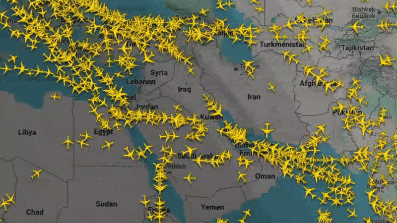 
Israel x Irã: veja como ficou espaço aéreo após ataque; companhias aéreas suspenderam voos 