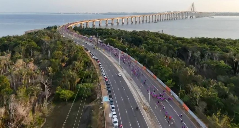 7ª Corrida TVLAR na Ponte Rio Negro — Foto: Reprodução/Globoplay