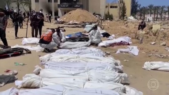 ONU pede investigação internacional sobre a descoberta de mais de 300 corpos em Gaza - Programa: Jornal Nacional 