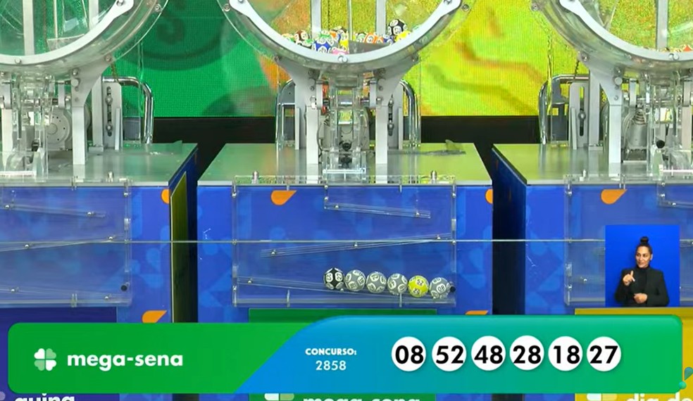 Resultado do concurso 2.858 da Mega-Sena — Foto: Reprodução
