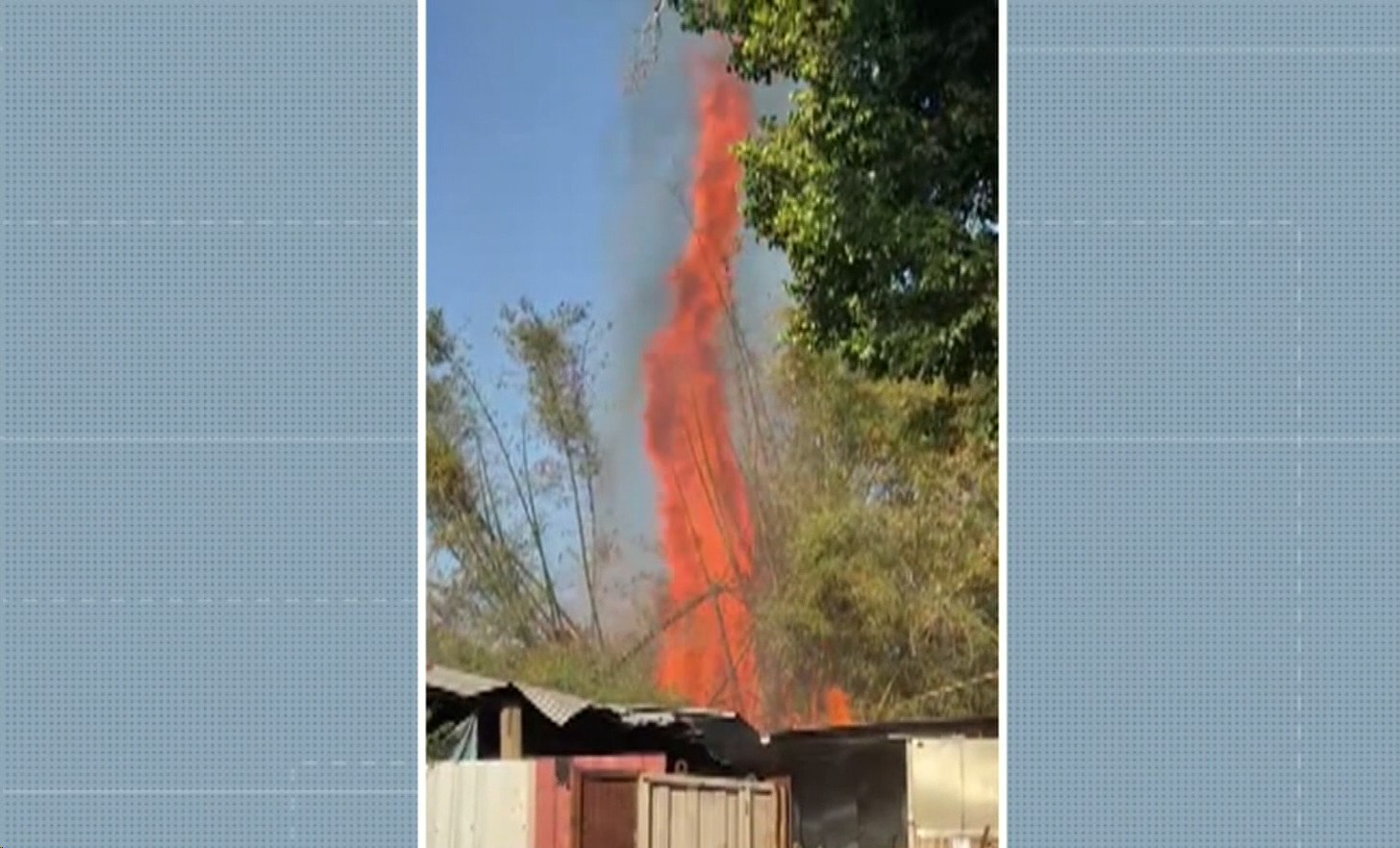 VÍDEO: incêndio atinge depósito de recicláveis em Piracicaba