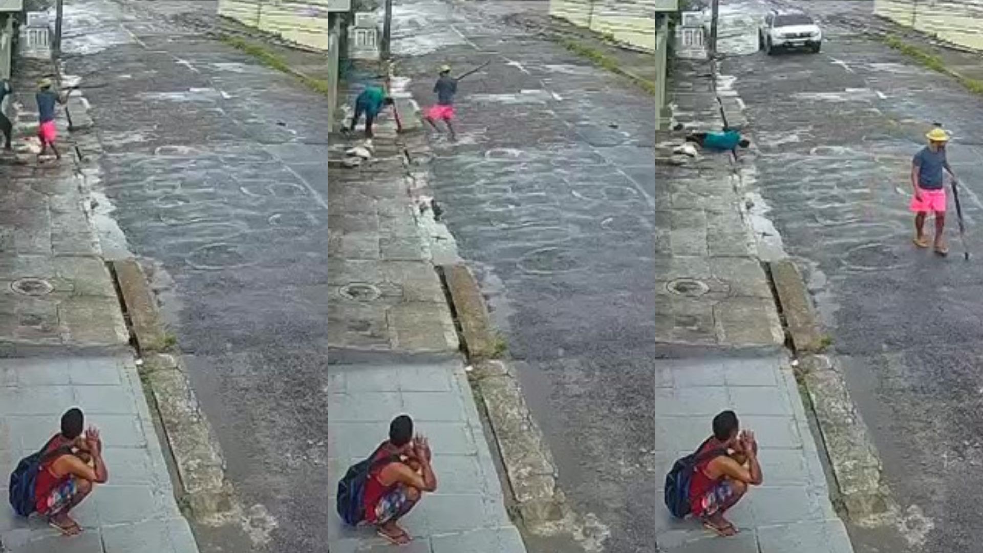 Homem em situação de rua é agredido a pauladas em frente ao Centro POP, no Recife; VÍDEO