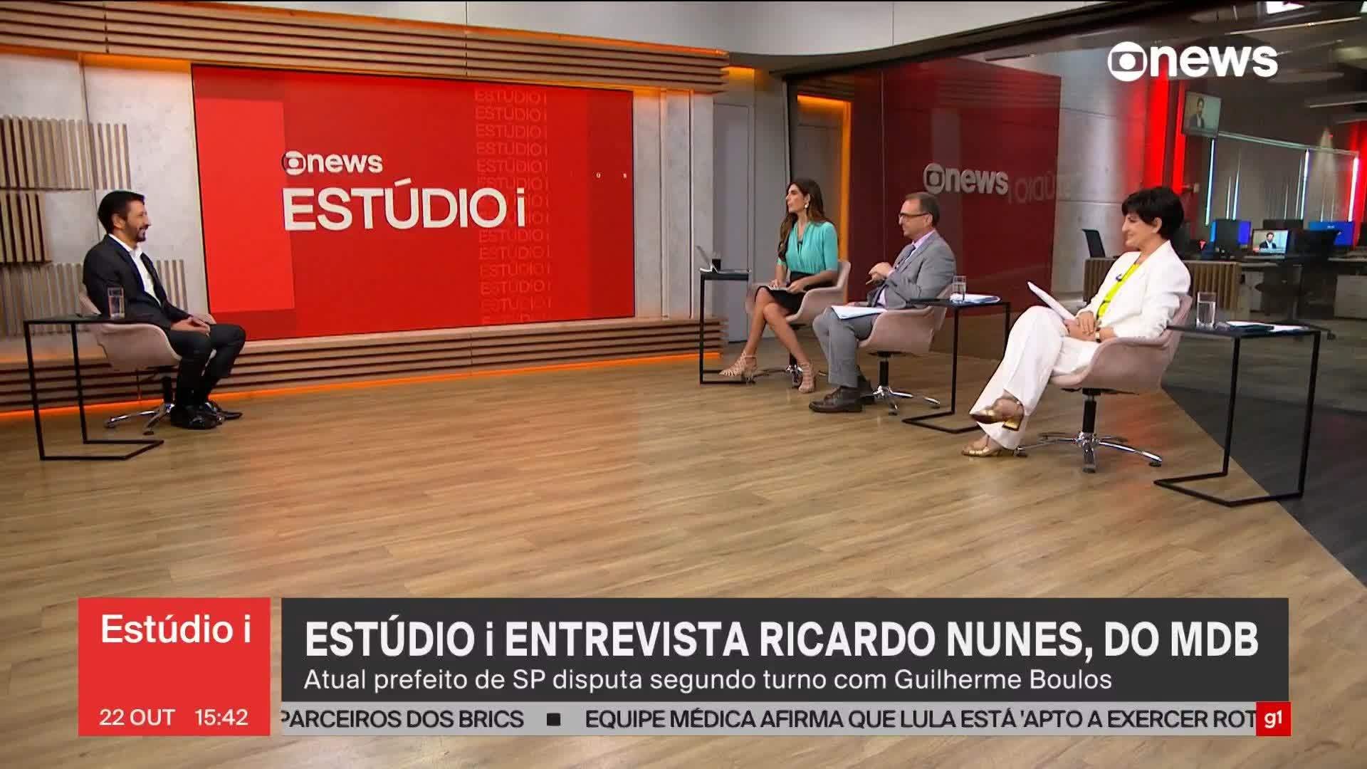 VÍDEOS: Ricardo Nunes (MDB) é entrevistado no Estúdio i