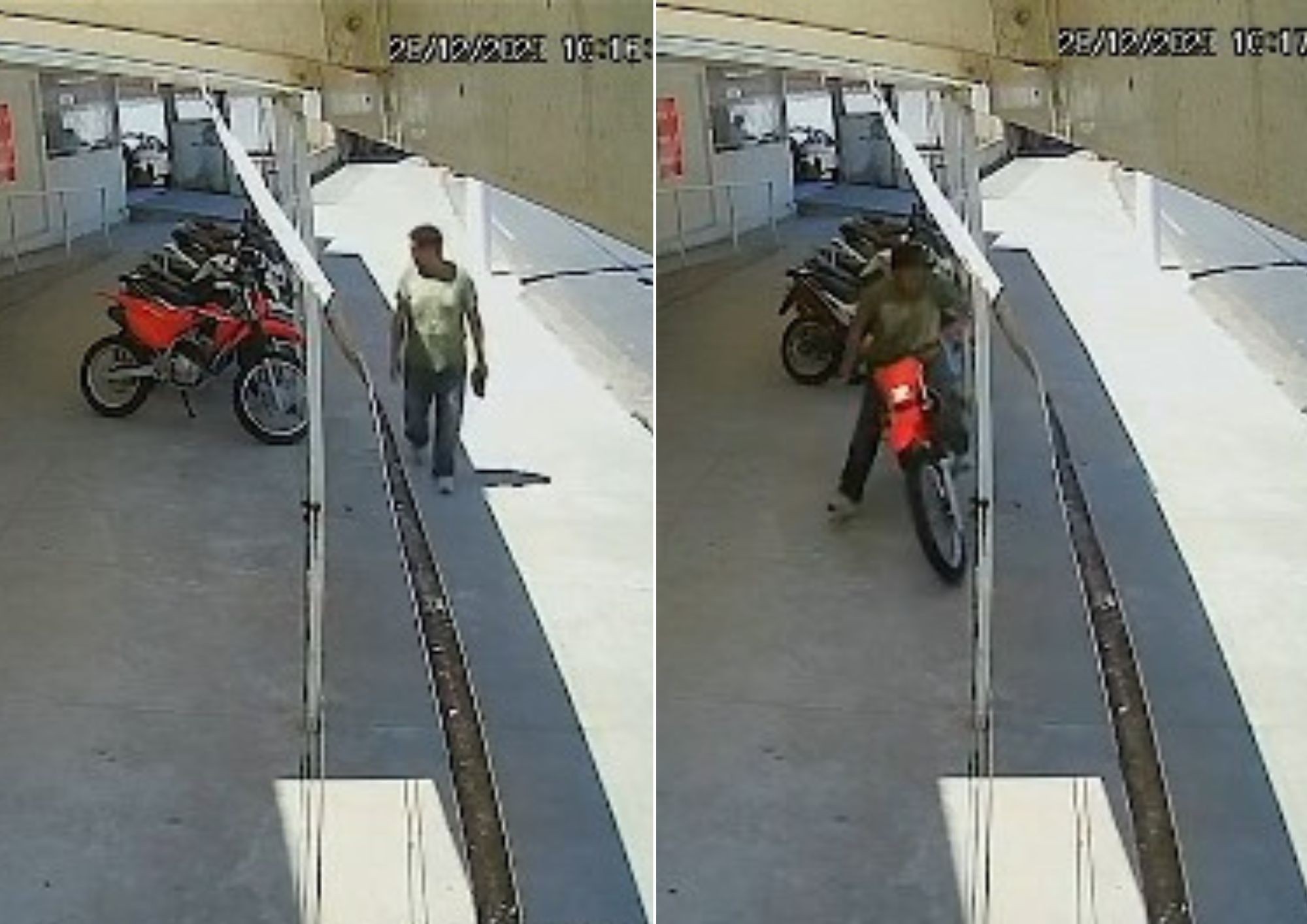 Homem furta moto avaliada em R$ 20 mil de showroom de concessionária no litoral de SP; VÍDEO