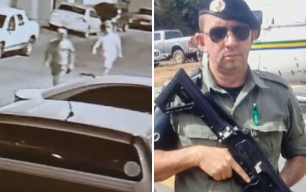 Elsinval José Adelardo é suspeito de matar vigilante em Aparecida de Goiânia — Foto: Reprodução/TV Anhanguera