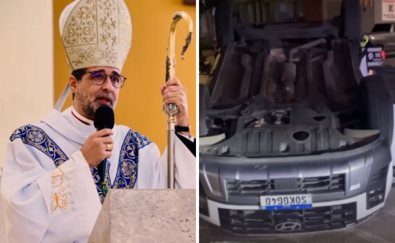 Dom José Ruy, bispo de Caruaru, fica ferido após capotar carro em acidente