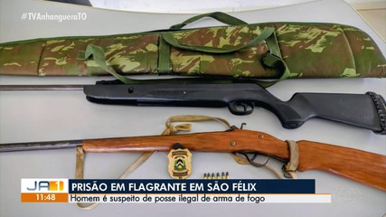 Homem é preso por posse ilegal de arma de fogo em São Félix