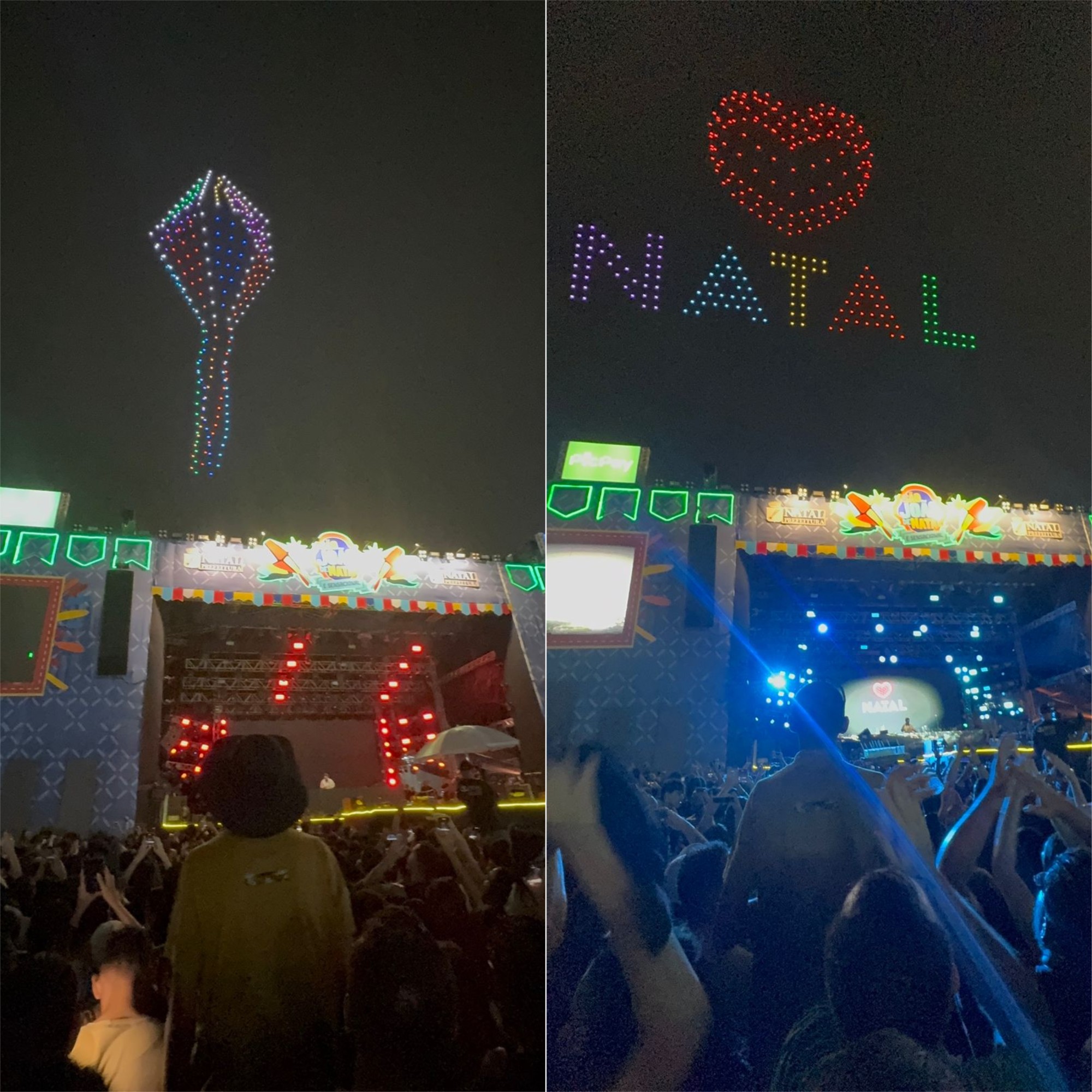 Alok anima público com espetáculo com drones no São João de Natal; veja vídeo
