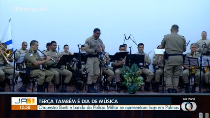 Orquestra Buriti e banda da Polícia Militar se apresentam em Palmas
