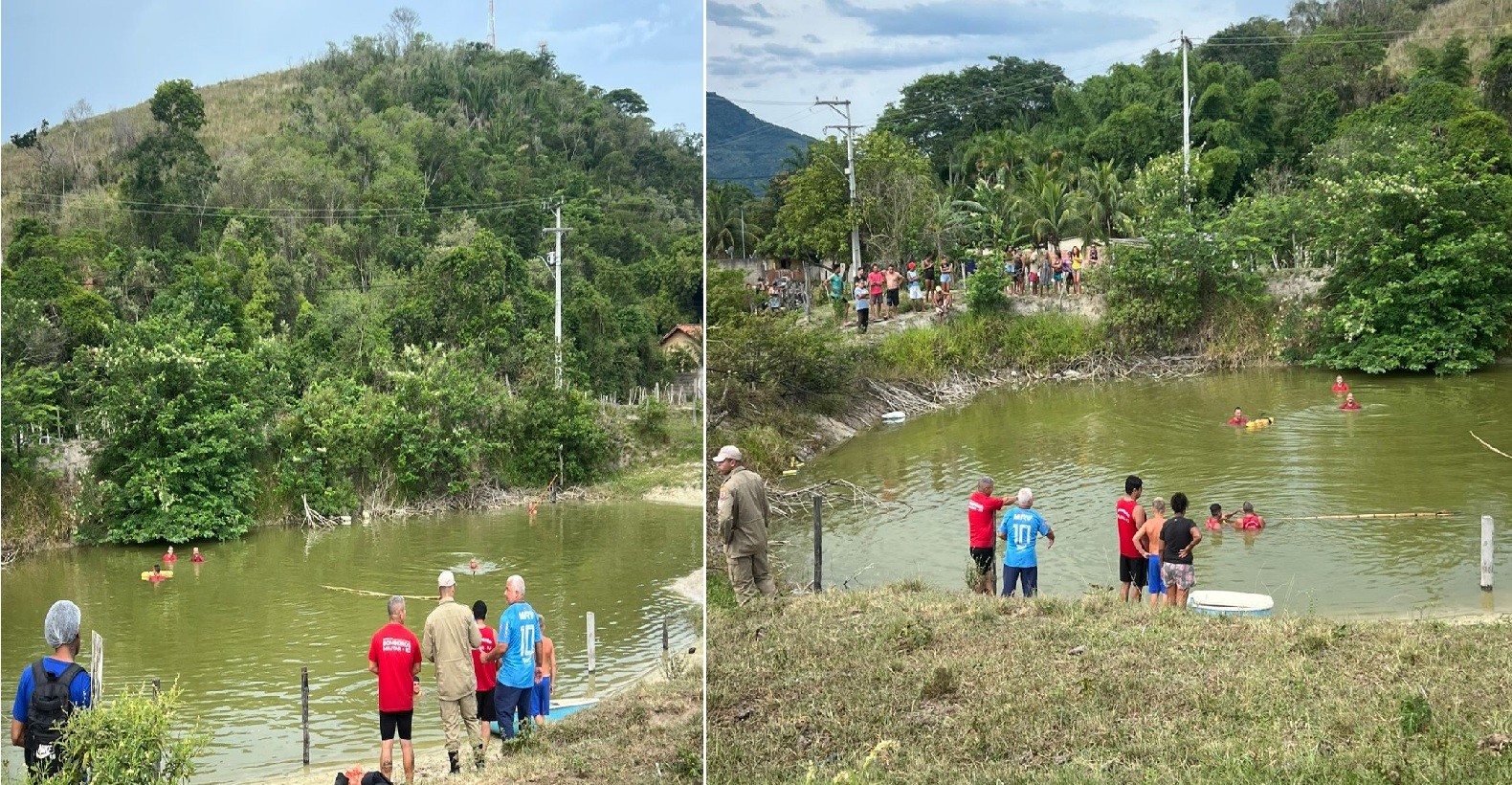 Criança desaparece ao mergulhar em açude em Saquarema