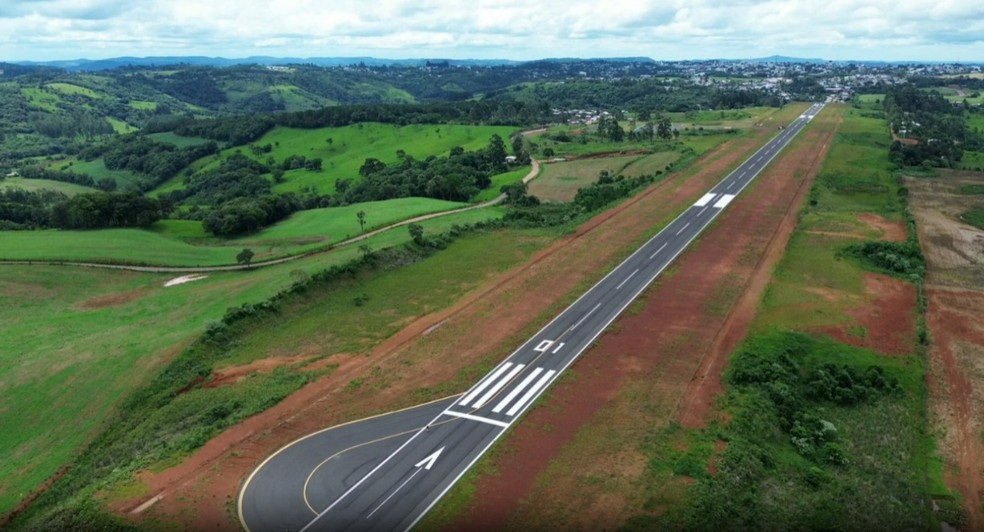 Aeroporto de Dionísio Cerqueira — Foto: Jonatã Rocha/Secom/Divulgação