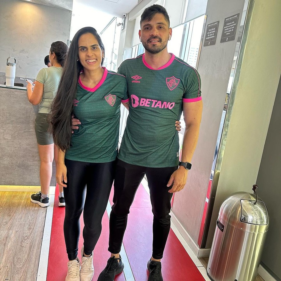 Aila e o marido Geovanny Dinkz &mdash; Foto: Reprodu&ccedil;&atilde;o / Redes sociais