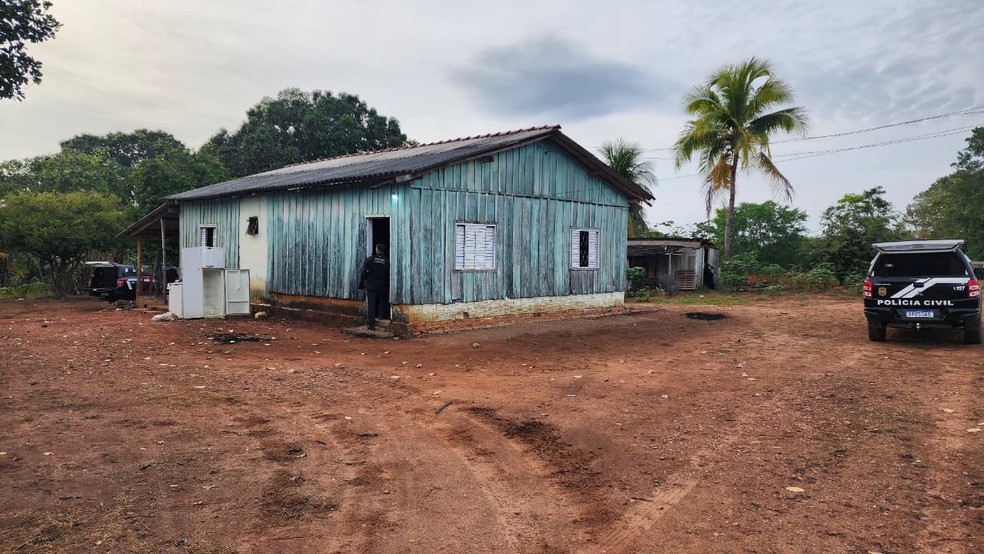 Local onde um dos mandados foi cumprido — Foto: Polícia Civil de Mato Grosso