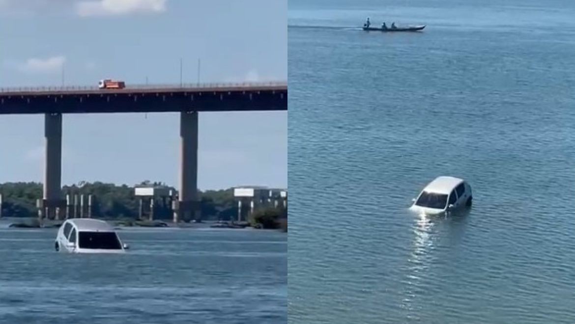 Carro de passeio cai no Rio Tocantins, no Pará; VÍDEO