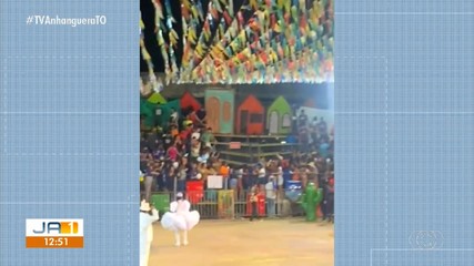 g1 Tocantins: queda de arquibancada durante festa junina deixa 11 pessoas feridas