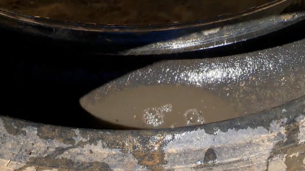 Objetos com acúmulo de água são locais de proliferação do mosquito da dengue. — Foto: Reprodução/TV Gazeta