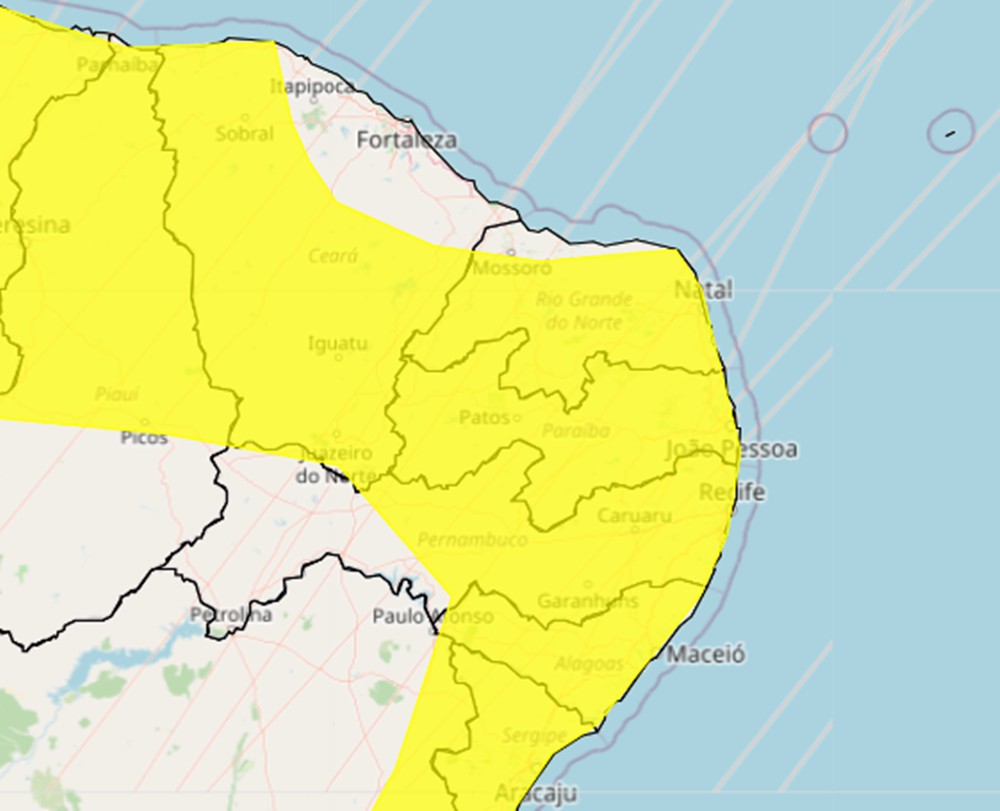Inmet emite alerta de chuvas intensas para 222 municípios da Paraíba