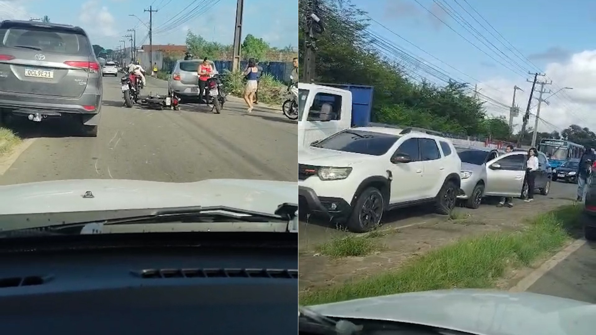 Acidentes causam congestionamento na Estrada de Ribamar, na Grande São Luís