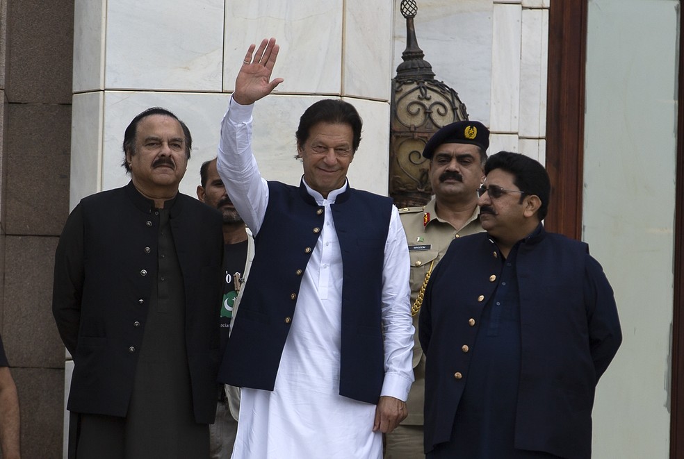 O ex-primeiro-ministro paquistanês, Imran Khan, em 2022.  — Foto: B.K. Bangash/AP