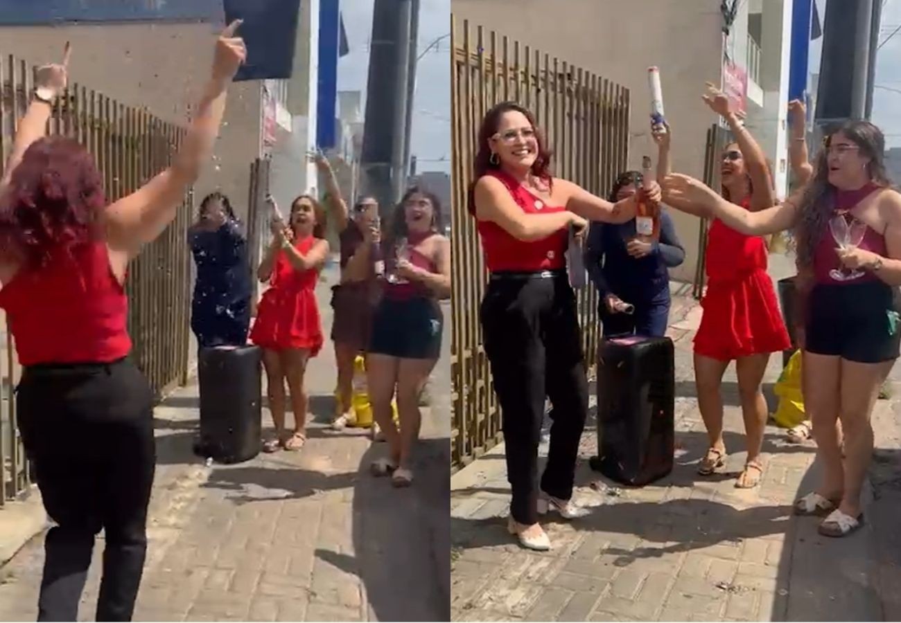 'Coragem de recomeçar', explica enfermeira que comemorou divórcio com espumante na frente de cartório no TO