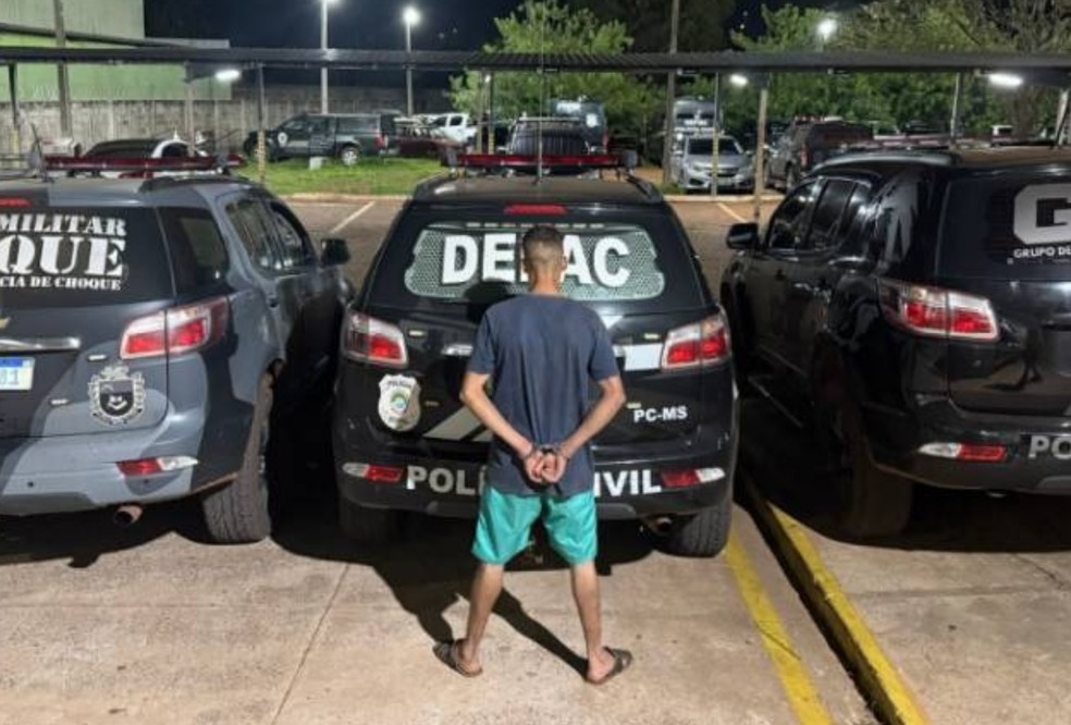 Suspeito de matar casal de idosos a golpes de foice em Campo Grande — Foto: Polícia Civil de MS