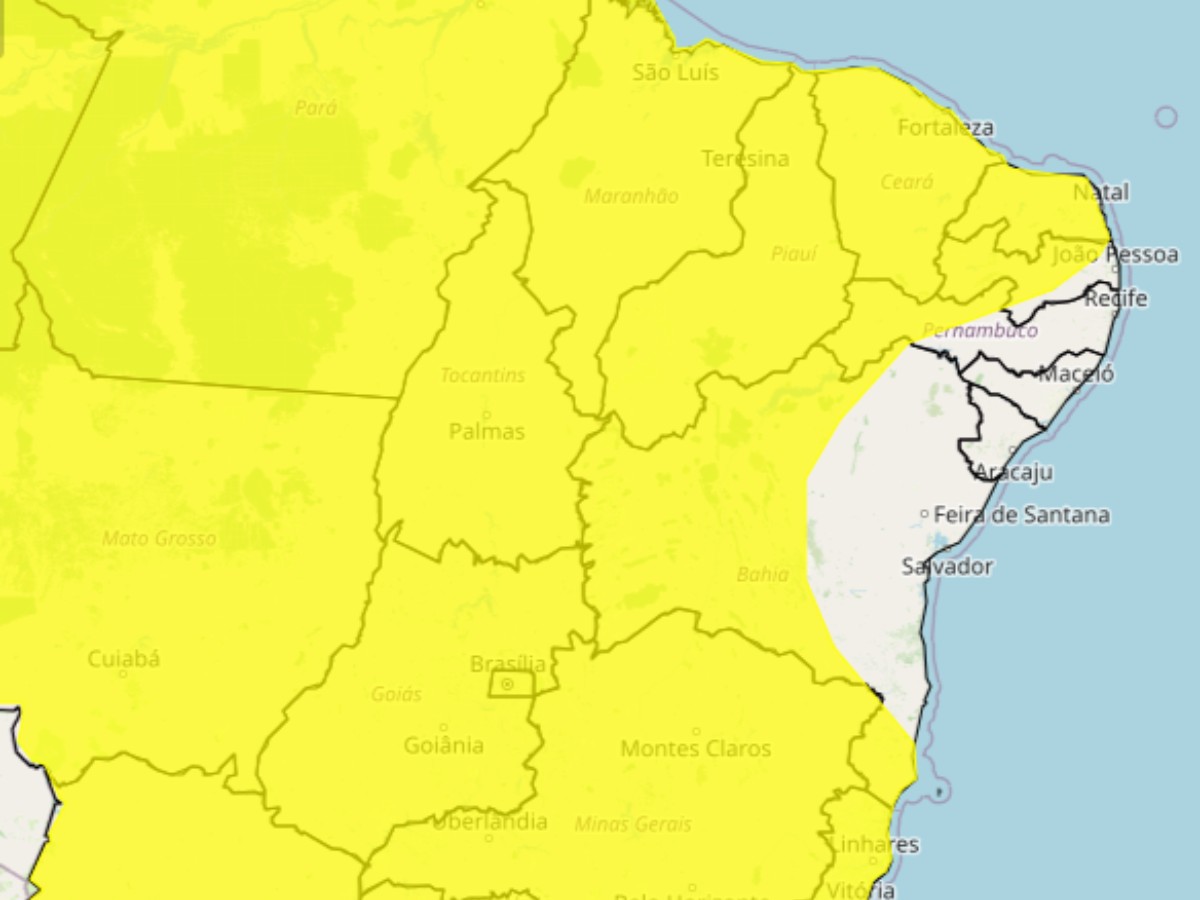 Inmet alerta para chuvas intensas em 23 cidades do interior de Pernambuco; veja municípios afetados