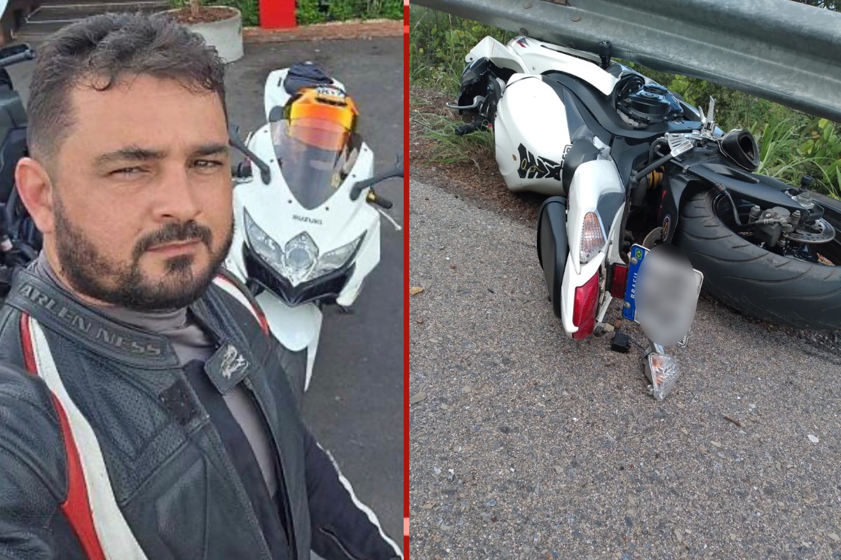 Motociclista morre após perder controle da direção numa curva e bater em barreira de contenção em MT