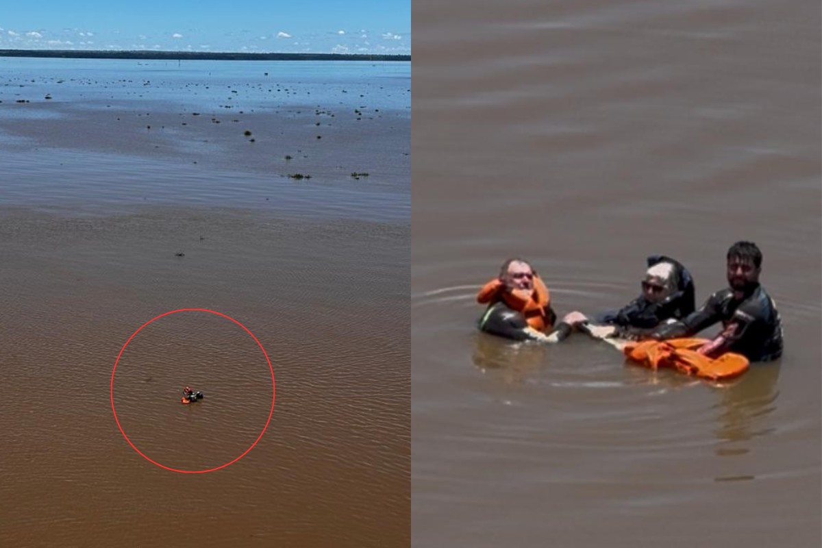 Tempestade vira embarcação e família passa 18 horas à deriva no Rio Paraná