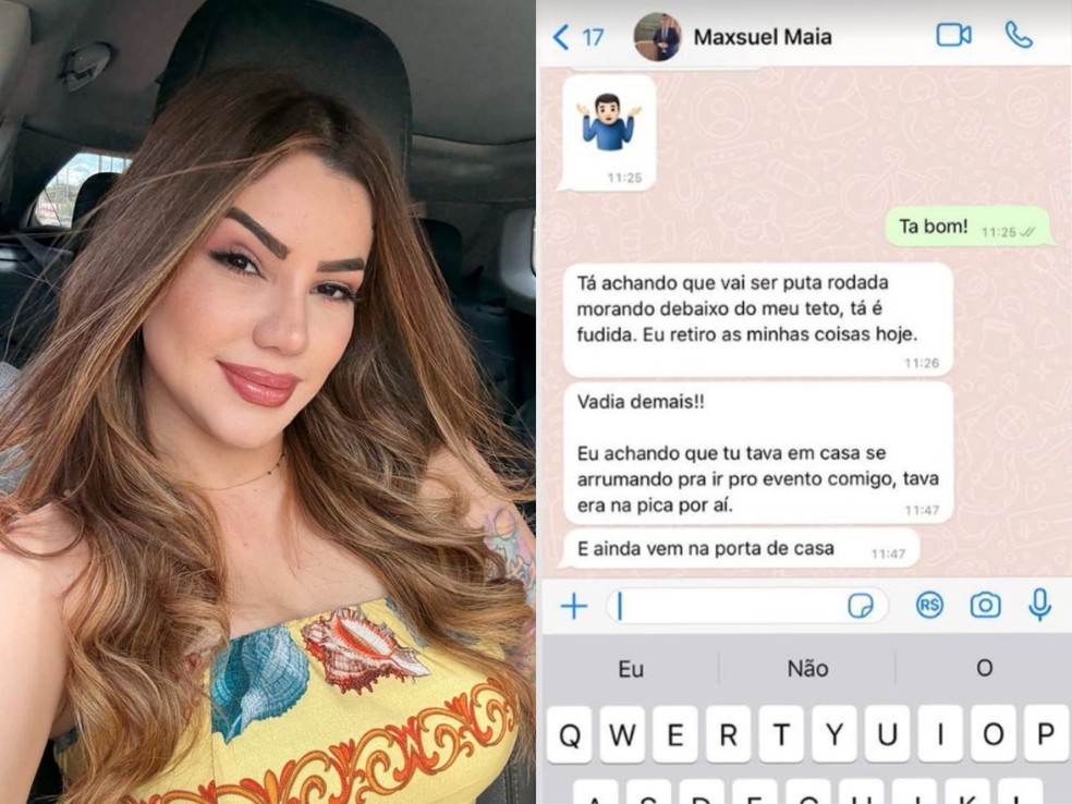 Ana Carla Oliveira de 29 anos, denunciou nas redes sociais o prefeito de Xapuri, Maxsuel Maia (PP) de agress&otilde;es f&iacute;sicas e psicol&oacute;gicas &mdash; Foto: Reprodu&ccedil;&atilde;o/Instagram
