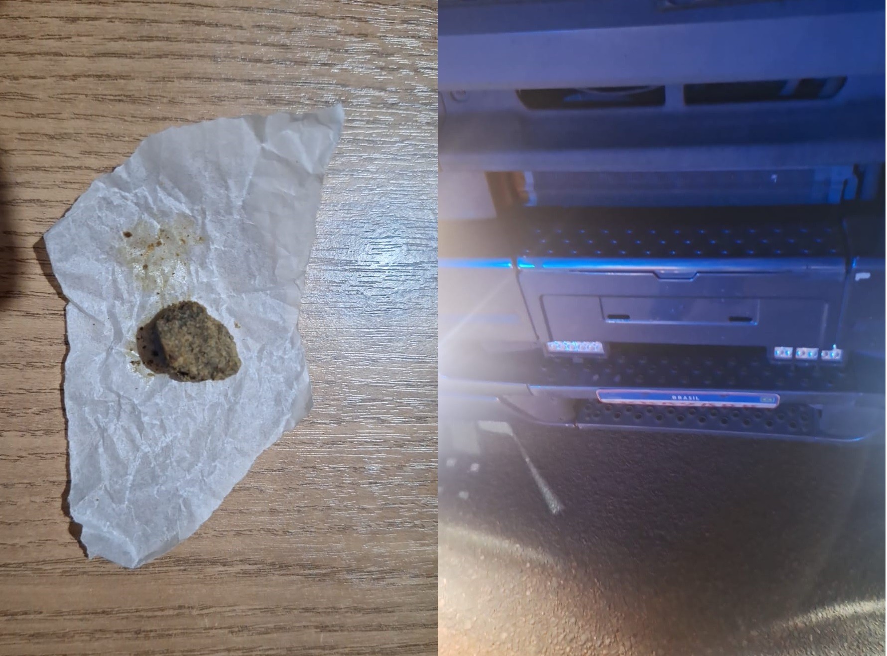 Motorista foge de blitz, se tranca em cabine de caminhão por mais de 1h e acaba preso com haxixe na MGC-393