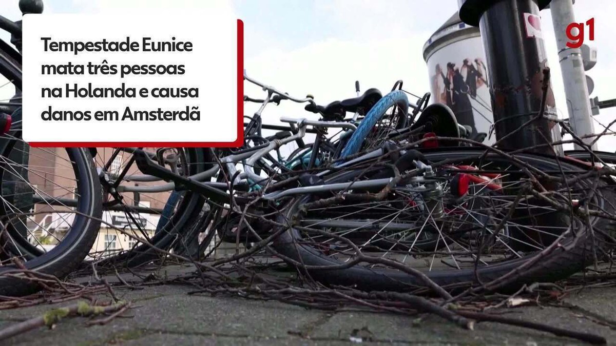 Tempestade Eunice mata três pessoas na Holanda e causa danos em