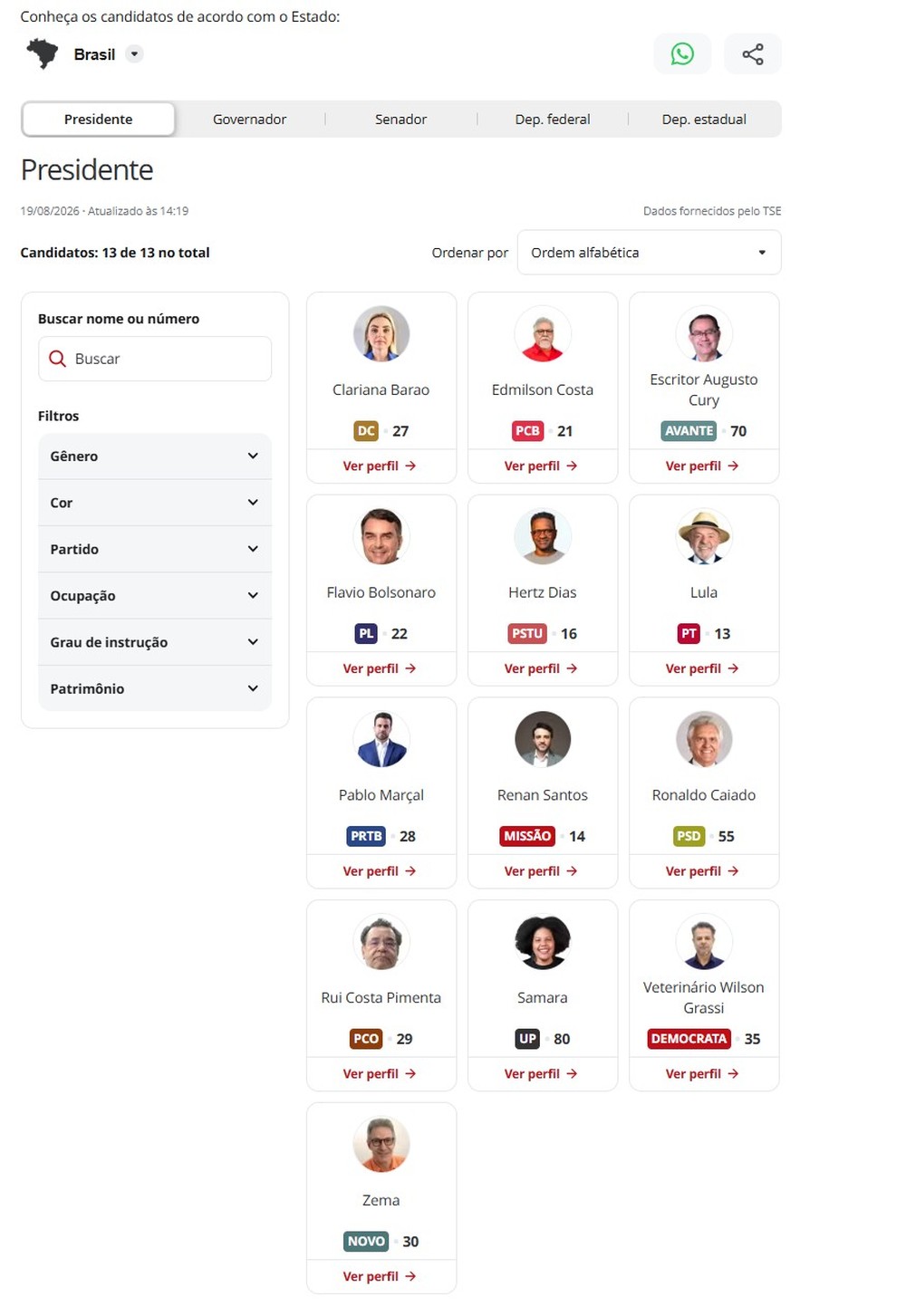 Plataforma digital centraliza informações e dados financeiros de candidatos às eleições de 2026