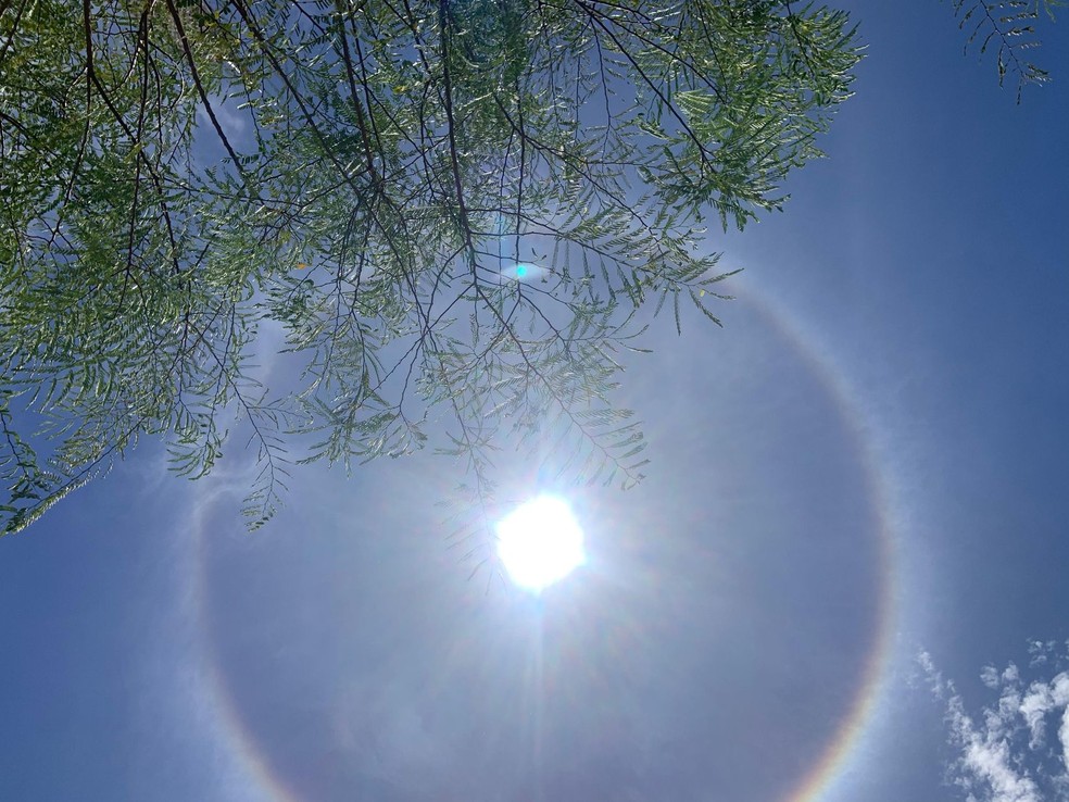 Halo solar em Aracaju — Foto: Jéssica França/g1