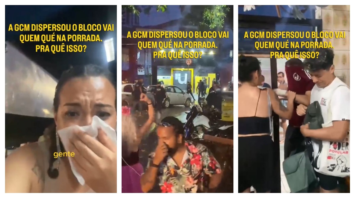 VÍDEO: GCM usa spray de pimenta e gás lacrimogênio para dispersar bloco no Butantã, na Zona Oeste de SP