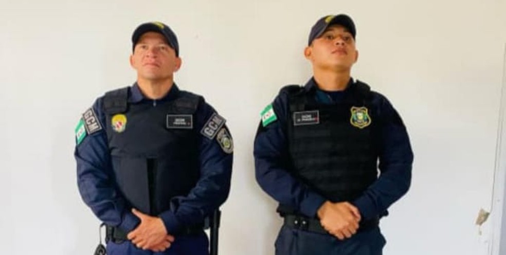 As vítimas foram identificadas como Alessandro Oliveira Freitas e Iago Fernando Medeiros Pereira, ambos integrantes da Guarda Municipal de Portel. — Foto: TV Liberal