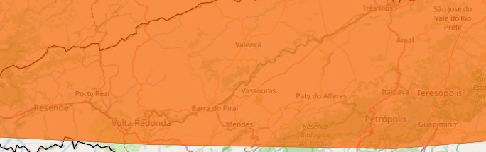 Inmet emite alerta de chuvas intensas para cidades do Sul do Rio e Costa Verde