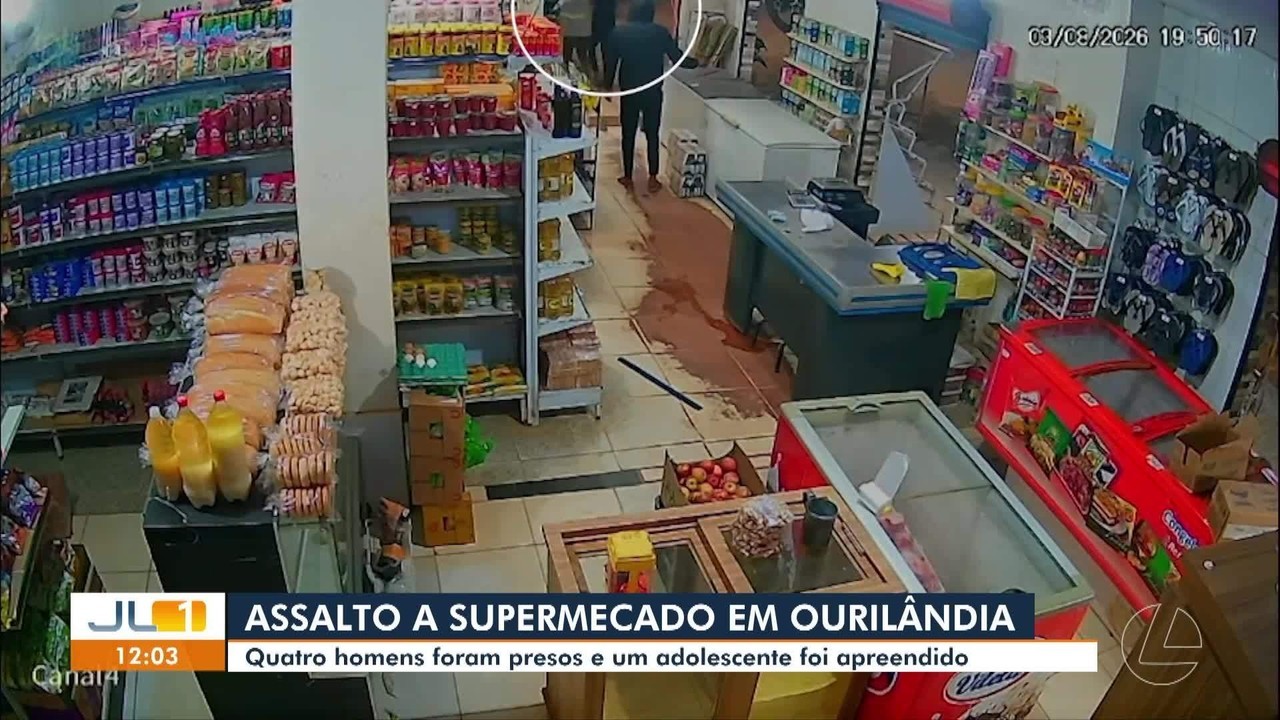 Trio é preso em flagrante após assalto a supermercado em Ourilândia do Norte, no Pará