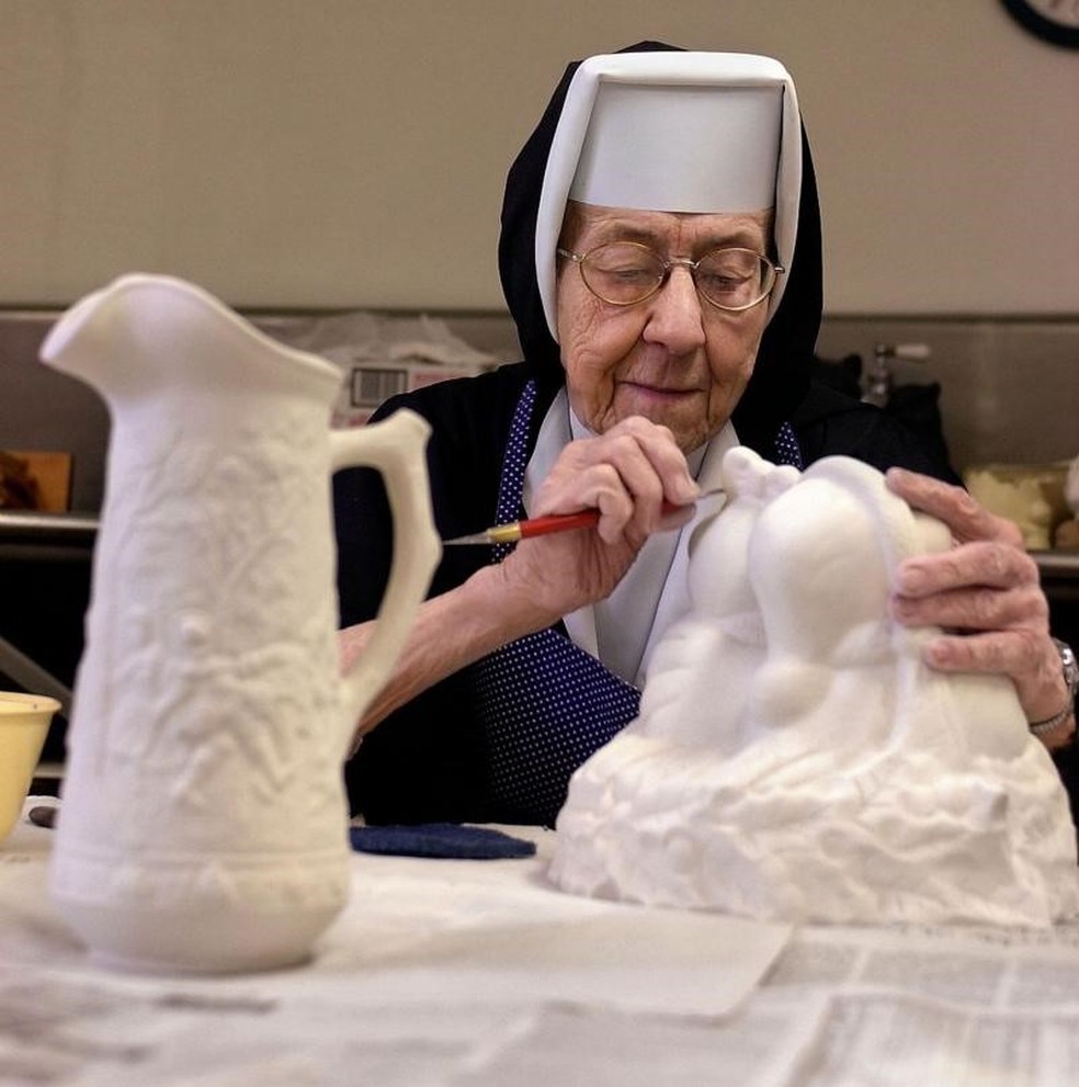 As freiras são um grupo de estudo ideal porque tendem a levar uma vida saudável, de modo que os efeitos naturais do envelhecimento são mais fáceis de medir — Foto: GETTY IMAGES via BBC