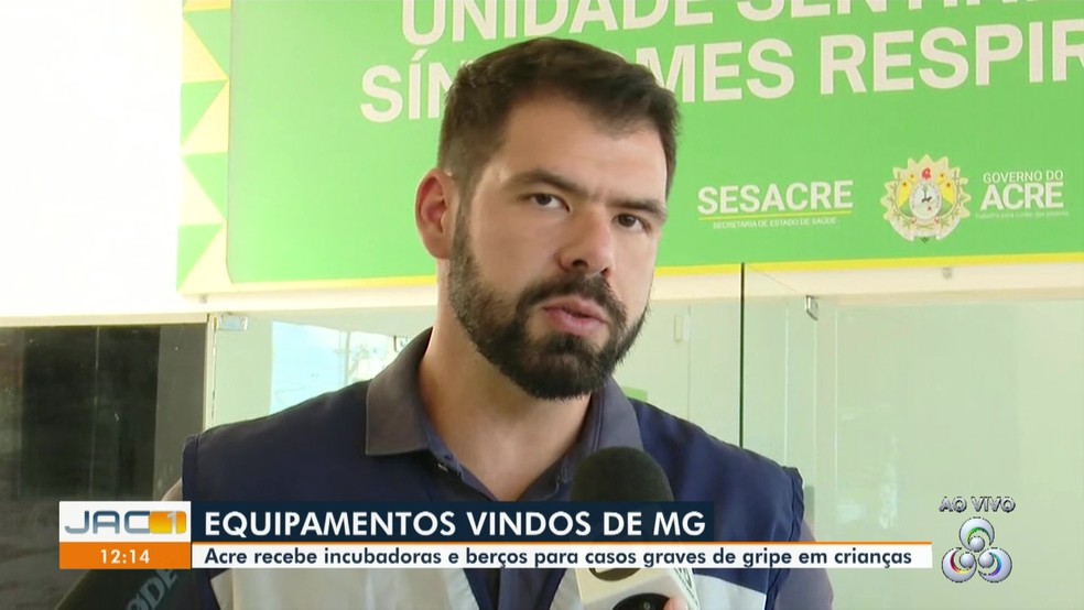 Pedro Pascoal, secretário de Saúde do Acre, fala que estado pode decretar emergência  — Foto: Reprodução/Rede Amazônica Acre